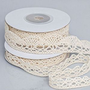 Ruban en dentelle polyester vintage à bord simple/double, 2 cm, 5 yards, non élastique, pour artisanat DIY et garnitures de vêtements - Product Image 1