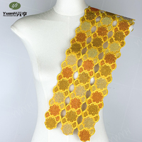 Patchs de col en strass brillants en flanelle à la mode pour bricolage accessoires de vêtements africains traditionnels
