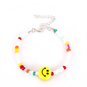 Collar de Cuentas con Colgante de Cara Sonriente, Cuentas de Colores, Conjunto de Joyería de Moda para Fiesta - Product Image 5