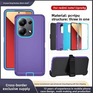 Étui de téléphone antichute intégral 3-en-1 avec clip ceinture 360 Forros pour Redmi <span class=keywords><strong>Note</strong></span> 13 <span class=keywords><strong>Pro</strong></span>, POCO M6 <span class=keywords><strong>Pro</strong></span>, <span class=keywords><strong>Note</strong></span> 15 <span class=keywords><strong>Pro</strong></span> 4G - Product Image 5