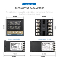 Contrôleur de Température Intelligent PID Numérique REX-C100 OEM à Entrées Multiples et Sortie SSR/Relais pour Four/Industrie en ABS
