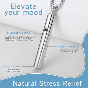 Collar de ansiedad Mindfulness Collar de respiración Respirar Fácil Collar con colgante de acero inoxidable Calma natural y alivio del estrés - Product Image 5