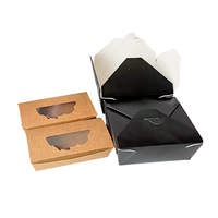 Boîte d'emballage jetable en papier kraft personnalisable pour traiteur Boîte épaissie de restauration rapide à emporter Salade de poulet frit Autres gratuits
