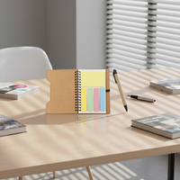 Bloc-notes adhésif portable avec logo personnalisé, combinaison de couleurs, reliure spirale multifonctionnelle pour publicité, idéal pour un cadeau
