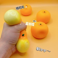 Balle anti-stress orange souple à rebond lent, jouet sensoriel fait main pour la décompression, pour garçons et filles de 14 ans et plus