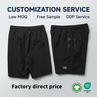 Shorts de bain décontractés pour hommes, en nylon tissé rayé, séchage rapide, personnalisables, usine OEM