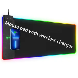तेजी से चार्ज नई 2023 गेमिंग mousepad वायरलेस चार्जर घर कार्यालय डेस्क सामान आरजीबी माउस पैड