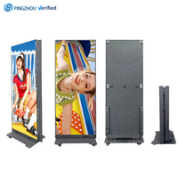Para Pósters y Pancartas: Paneles LED Portátiles P1.86 P2 P2.5, Pantalla LED Plegable a Todo Color de Alta Definición para Interiores