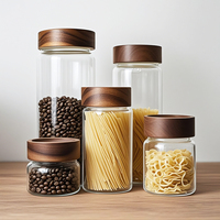 Nouveau Pot de Conservation en Verre Borosilicate de Haute Qualité pour Cuisine, Épices, Grains de Café, Sauce, Aliments – 100ml, 200ml, 500ml, 750ml