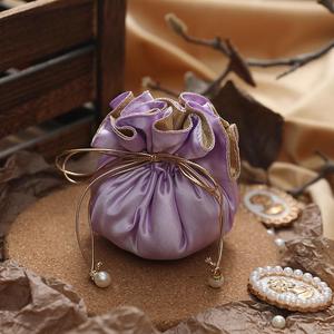 Bijoux de mariage boîte-cadeau sac douche décor créatif bricolage Portable Phalaenopsis velours bonbons sacs - Product Image 4