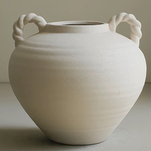 Hiện Đại Màu Trắng Trang Trí Nhà Bảng <span class=keywords><strong>Handmade</strong></span> Gốm Nồi Vòng Gốm Đất Nung Bình Bán Buôn Bình Hoa - Product Image 4