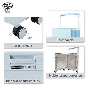 DWL Nouvelle valise d'affaires de 20 pouces à la mode Marine/Vert pomme Bagage d'embarquement à main avec design élégant - Product Image 4