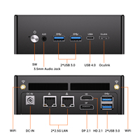MINI PCS AMD Ryzen R9-8945HS MINI GAMING PC 8 Cores 16 Threads 2*LAN 64GB DDR5 RAM 1TB SSD Desktop Computer