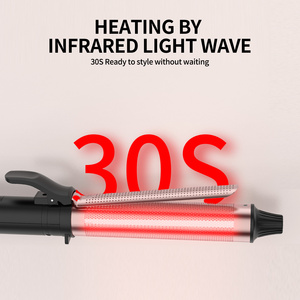 Fer à boucler infrarouge rotatif à 360 degrés avec cordon d'alimentation et écran LCD numérique, idéal pour la maison, l'hôtel et les camping-cars - Product Image 2