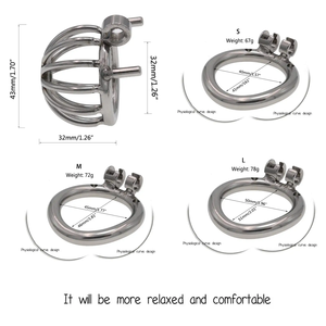 BDSM Bondage Juguetes sexuales para parejas Dispositivo de cinturón de castidad Cock Cage Slave Punish Fun Men's Acero inoxidable Chastity Cage Lock - Product Image 3