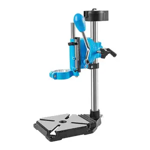 Universal Rotary Workstation Electric Drill Press Stand Tool which allows electric drills to be securely held
