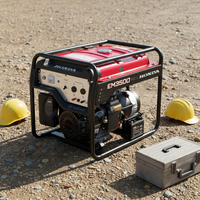Générateur à essence EM3500E à démarrage électrique avec commande ATS, 3,5 kVA, mini-générateur portable monophasé pour usage domestique
