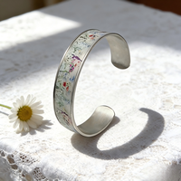 Bracelet manchette bohème en acier inoxydable plaqué or 18 carats de haute qualité, largeur 15 mm, motif rétro, bijou exquis et tendance