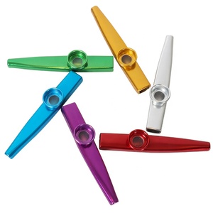 Metal Kazoo bebé niños Mini clásico percusión instrumentos musicales juguete Kazoos profesional aluminio Kazoo para niños y adultos - Product Image 3