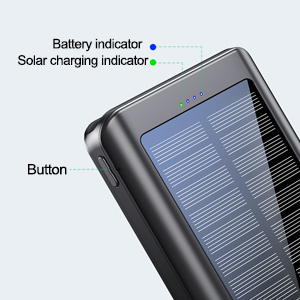 Banque d'alimentation solaire 25000 mAh, pack d'alimentation solaire portable 20000 mAh, onduleur, chargeur solaire pour téléphone portable - Product Image 2