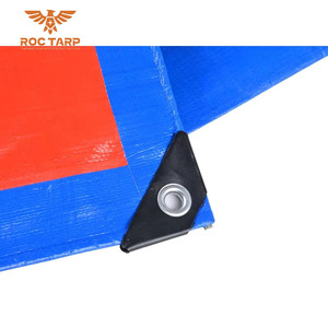 <span class=keywords><strong>Bâche</strong></span> en polyéthylène tissée bleue et orange, enduite PE, anti-UV, imperméable, légère, pour extérieur - Product Image 5