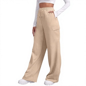 Pantalon de jogging ample en molleton de haute qualité pour femme, coupe décontractée, jambe large, uni, surdimensionné, décontracté - Product Image 6
