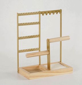 Multifunctional Detachable Wooden Bottom Jewelry Rack Earrings <b>Necklaces</b> <b>Rings</b> Bracelets Watches Women's Accessory Storage Brand - Product Image 4