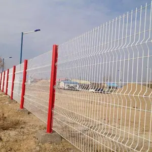 3D Fence PVC Coated Iron Wire Fence Steel Panel V Fold Welded Mesh Panel
