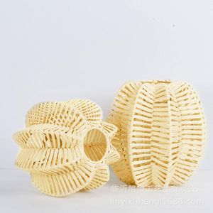 Handmade Woven Paper <b>Rope</b> Lampshade E27 Led <b>Light</b> Source White Round Shape For Teahouses Hotels Restaurants Inns Guesthouses - Product Image 4