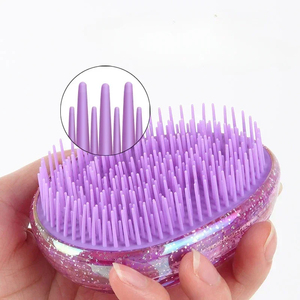 Mini Brosse Démêlante Ovale pour Cheveux, Massage du Cuir Chevelu, Peigne Démêlant, Brosse de Coiffure Professionnelle, Peigne de Voyage - Product Image 4