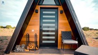 Skyacross CX2614 Maisonnette Triangulaire de Luxe Portable, Cabane Préfabriquée en A-Frame, Villa Compacte pour Hôtel de Vacances