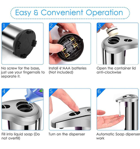 Toque <span class=keywords><strong>de</strong></span> Metal menos automático Hydro <span class=keywords><strong>alcohol</strong></span> <span class=keywords><strong>Gel</strong></span> <span class=keywords><strong>dispensador</strong></span> <span class=keywords><strong>de</strong></span> jabón Automatico - Product Image 5