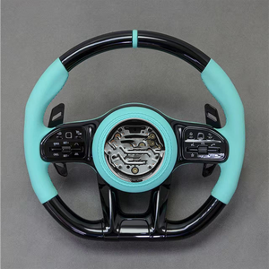 Volant en fibre de carbone de classe supérieure pour Mercedes-Benz <span class=keywords><strong>AMG</strong></span> W204 W205 CLA GLA 45 C217 W211 W212 W221 W222 S63 C63 GLA45 C43 <span class=keywords><strong>SLC</strong></span> - Product Image 1