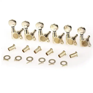 Jeu de 6 mécaniques d'accordage noires en ligne pour guitare électrique, accessoires de guitare - Product Image 6