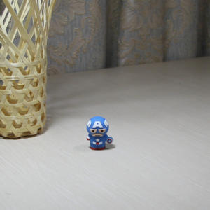 Mini Portable ornement PVC caoutchouc souple dessin animé chauve-souris homme vert bleu capitaine <span class=keywords><strong>fer</strong></span> Spider Man étudiant - Product Image 6