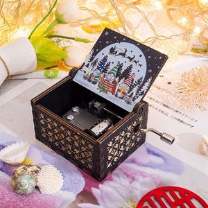 Caja de Música de Madera con Manivela, Diseño Navideño, Grabado Láser, Personalizada, Mini, Nueva, en Oferta - Product Image 3