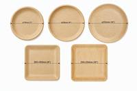 Plateau jetable en fibre de bambou naturel 203x203mm 8 pouces, petit plateau carré pour sushis, tapas, bento, en-cas, biodégradable