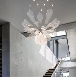 Zeal Lighting Custom <b>Chandeliers</b> Pendant Gold High Ceiling <b>Light</b> Hanging Crystal Modern <b>Chandelier</b> - Product Image 2
