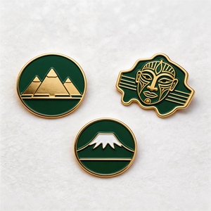 Épingles <span class=keywords><strong>de</strong></span> revers en émail Taj Mahal et Cité Interdite, souvenirs <span class=keywords><strong>de</strong></span> voyage sur sites historiques, badges métalliques personnalisés, broches, emblèmes, artisanat - Product Image 4