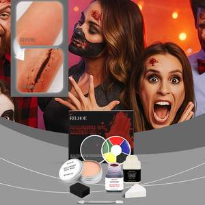 EELHOE Kit de Pintura Facial para Halloween, Efectos Especiales, Cera para Modelar <span class=keywords><strong>Cicatrices</strong></span>, con Maquillaje SFX de Acero Inoxidable - Product Image 4