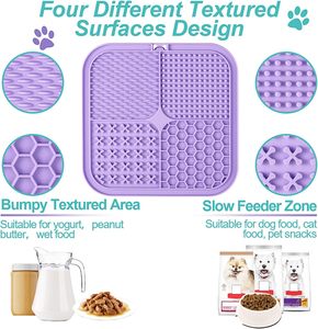 Pet Silicone Licking <b>Mat</b> Pet Tableware Dogs and <b>Cats</b> Slow Food <b>Mat</b> Large Suction Cup Non-slip Slow Food <b>Mat</b> - Product Image 3