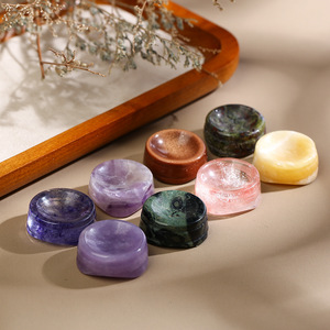 Base para Bola de Cristal Natural, Piedra en Bruto Pulida a Mano, Soporte para Huevo o Calabaza, Adorno Decorativo para el Hogar - Product Image 4