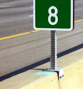 Chất lượng cao 12 & 14 ga thép mạ kẽm vuông gắn bài vuông đăng bài cho giao thông đường bộ - Product Image 5