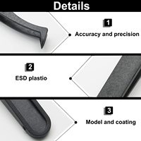 Pinzas de plástico profesional, juego de pinzas de fibra conductora electrónica, barata, esd