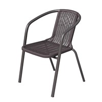 Chaises d'extérieur nordiques modernes avec certification CE européenne, chaises de salle à manger empilables en rotin pour hôtels, appartements et maisons