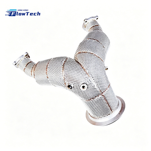 ท่อลงเทอร์โบ High Flow Racing สำหรับ Audi S4 S5 B9.5 3.0T EA839 ผลิตจากสแตนเลส 304 พร้อมแผ่นกันความร้อน สำหรับอัพเกรดระบบไอเสีย - Product Image 6