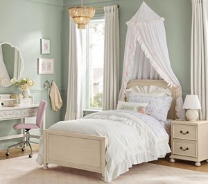 French Country Style Solid <b>Wood</b> <b>Bed</b> King Queen Size Elegant Curved <b>Headboard</b> Bedroom Furniture - Product Image 3
