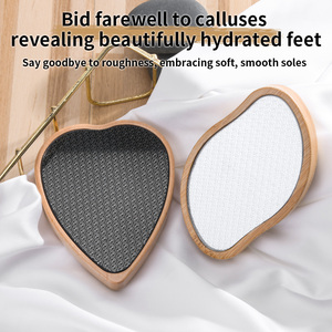 Lima para Pies de Madera, Removedor de Callos de Doble Cara, Exfoliante de Acero Inoxidable para Pies y Cuerpo - Product Image 1