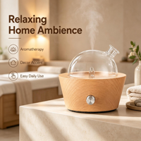 Diffuseur d'arômes essentiels pour voiture 200 ml, petit humidificateur à brume froide, aromathérapie, autonomie jusqu'à 8 heures, 7 lumières, salon, faible bruit, chambre à coucher