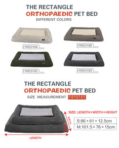 Di lusso ortopedico per cani e gatti tappetino per cani e gatti rimovibili in pelliccia sintetica cuscini traspiranti modello solido inverno Pet Pad basso MOQ - Product Image 2